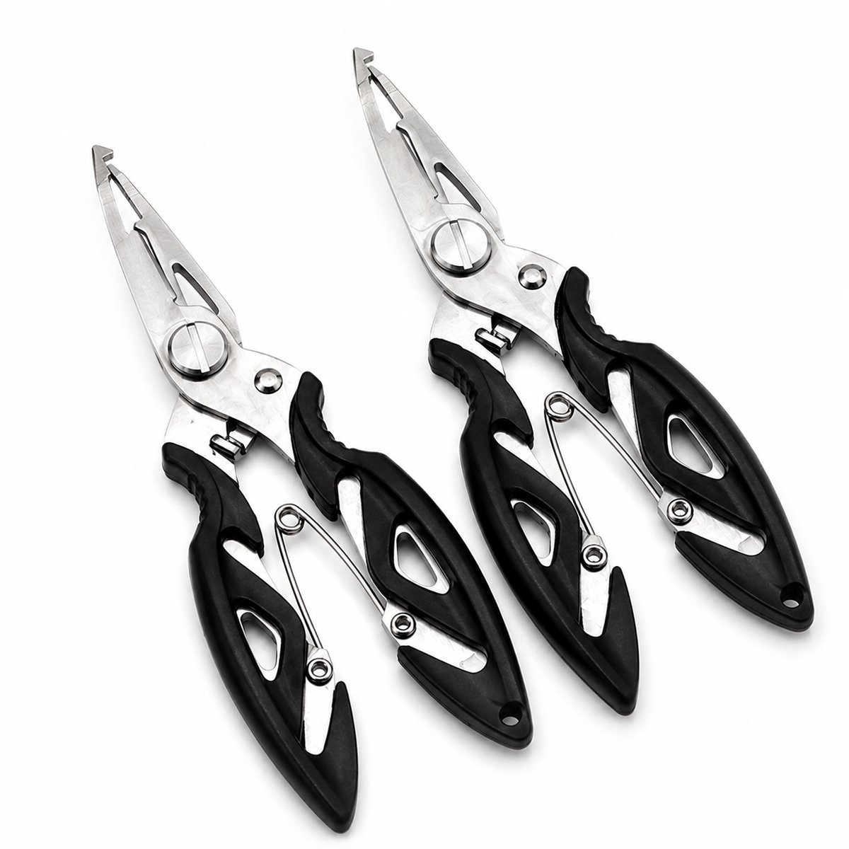 Vistang 12 cm – 2 Stuks – Zwart – RVS – Vishaak Tang voor Vissen