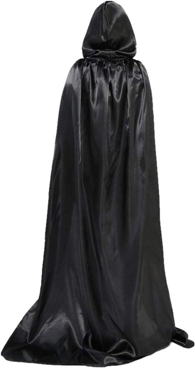 Halloween Cape met Gouden Kap - Lange Gewaad voor Kostuum, Cosplay en Feestjes