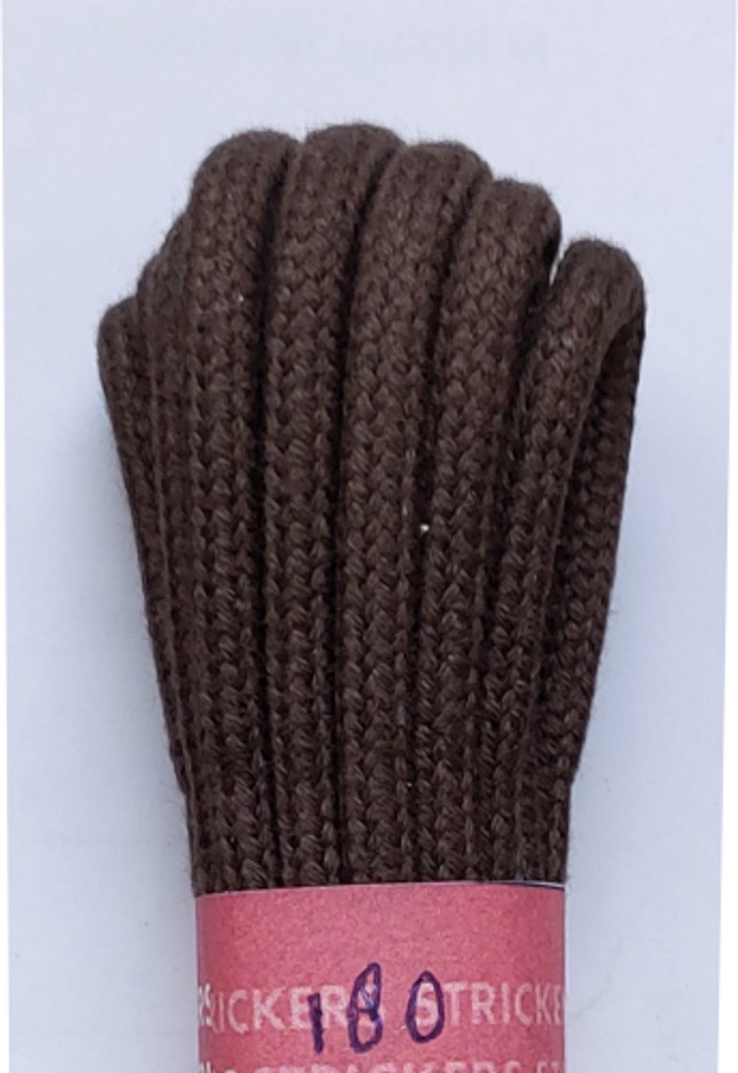 Strickers Veter - Donker Bruin - Extra Dik Rond - Lengte 180 cm - Dikte 4,5 mm - Schoenveter