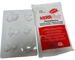 Diy pakket mal kerst figuren plus keramiek poeder