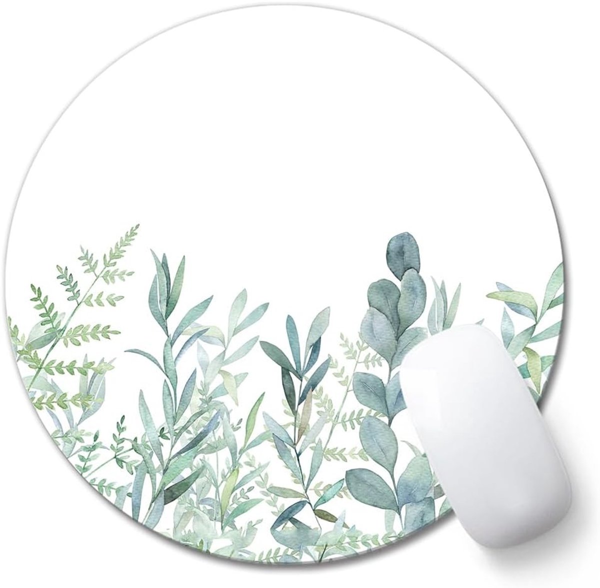 Ronde Muismat van 20 cm met Schattige Motief van een Meisje - Perfect voor Thuis en Kantoor