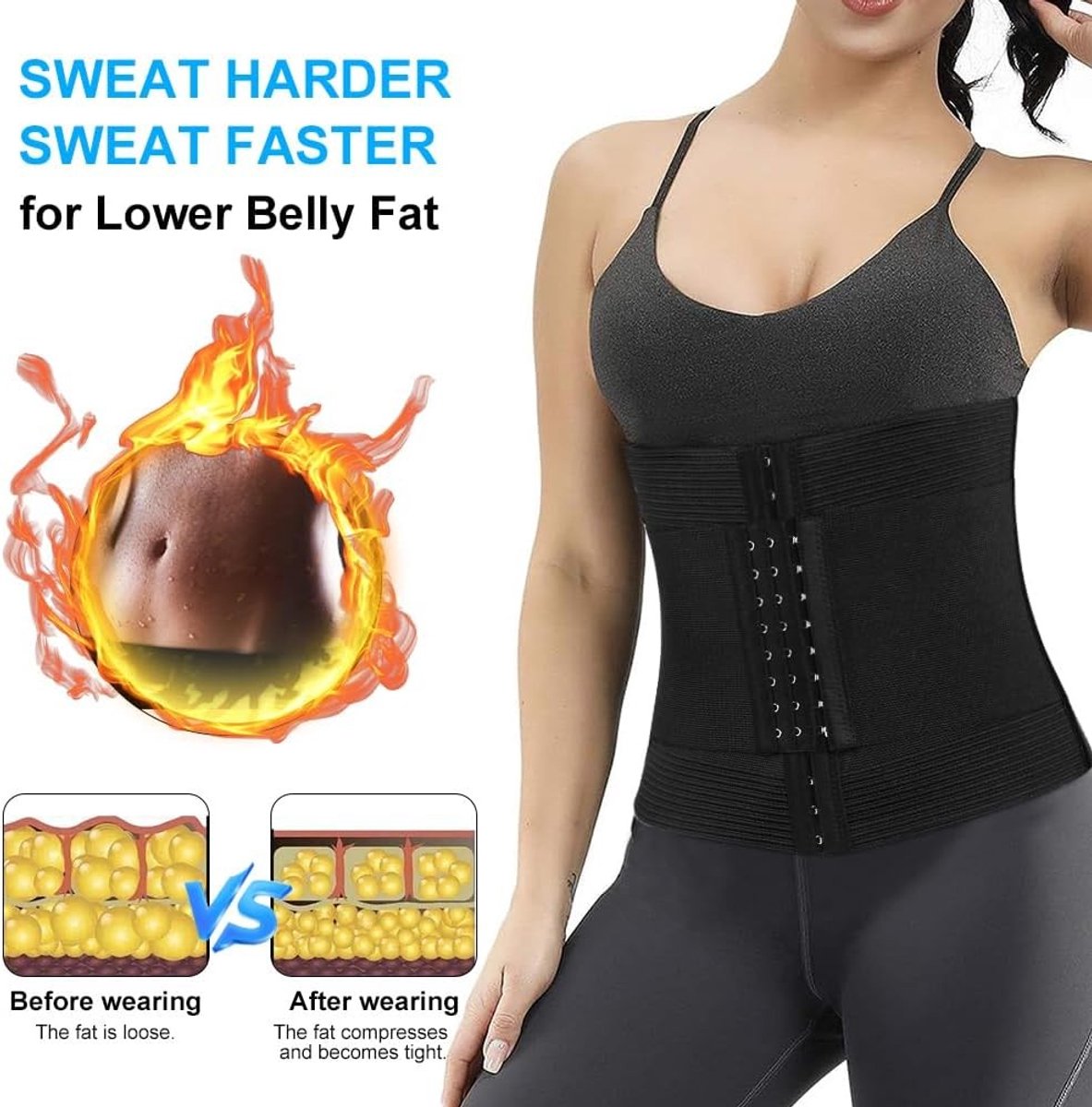 Belly Belt Lumbar Support voor Sport en Fitness - Verstelbare Taille Trainer voor Mannen en Vrouwen met Dubbele Laag voor Optimale Ondersteuning en Comfort