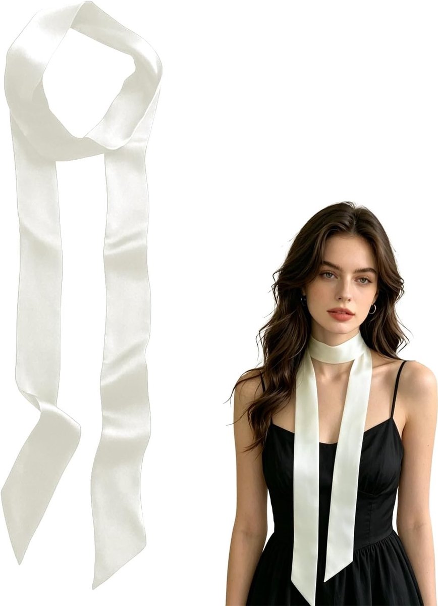 Elegante Lange Sjaal van 195 cm voor Vrouwen, Multifunctionele Haarband en Tailleband Accessoire, Perfect voor Feestdagen