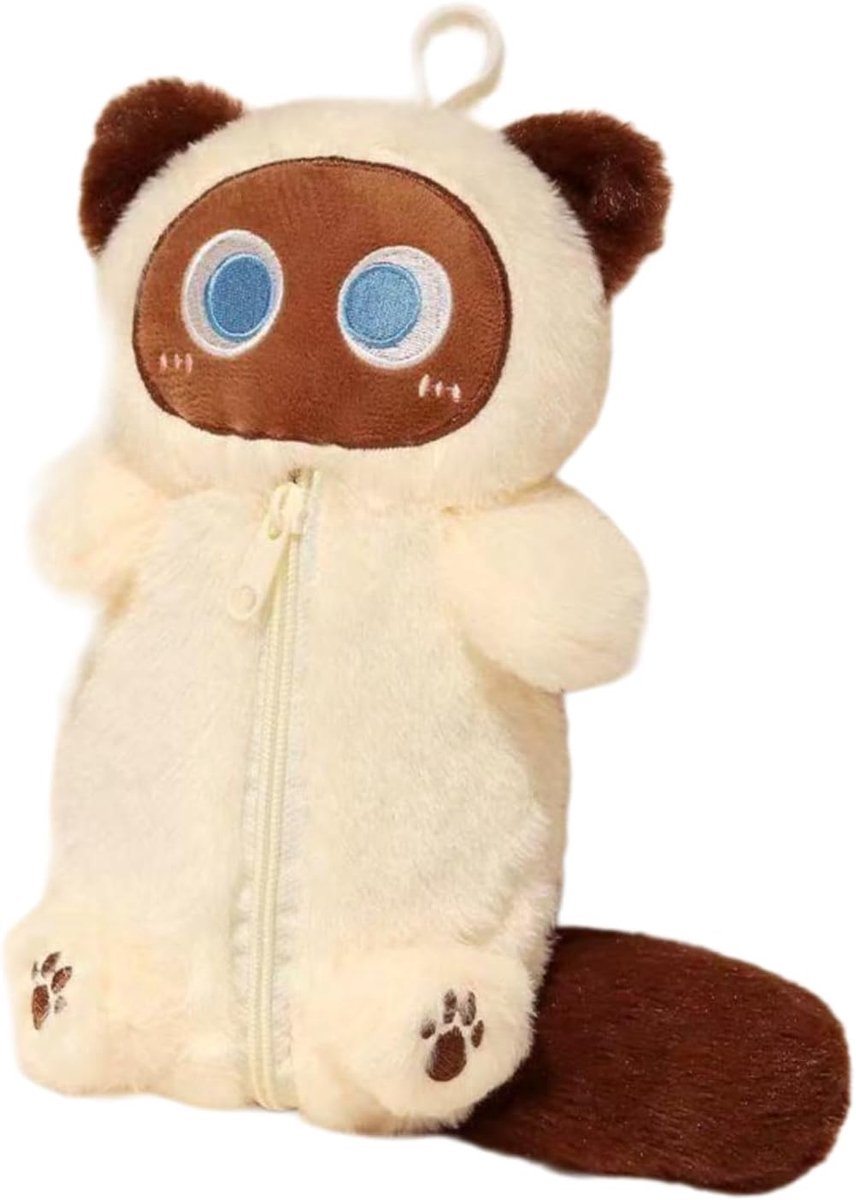 Casalora 3D Katten Pennenzak – Pluche Cartoon – Zacht Etui voor Kinderen