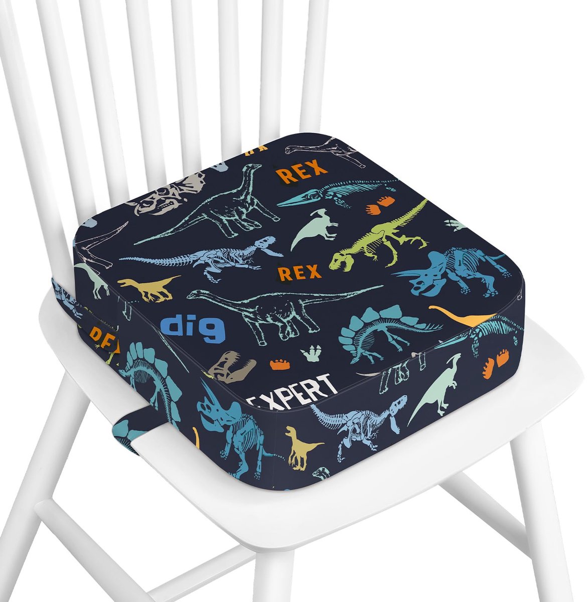 Zitverhoging stoel kind draagbaar cartoon - dinosaurus fossiel - ShopVlot