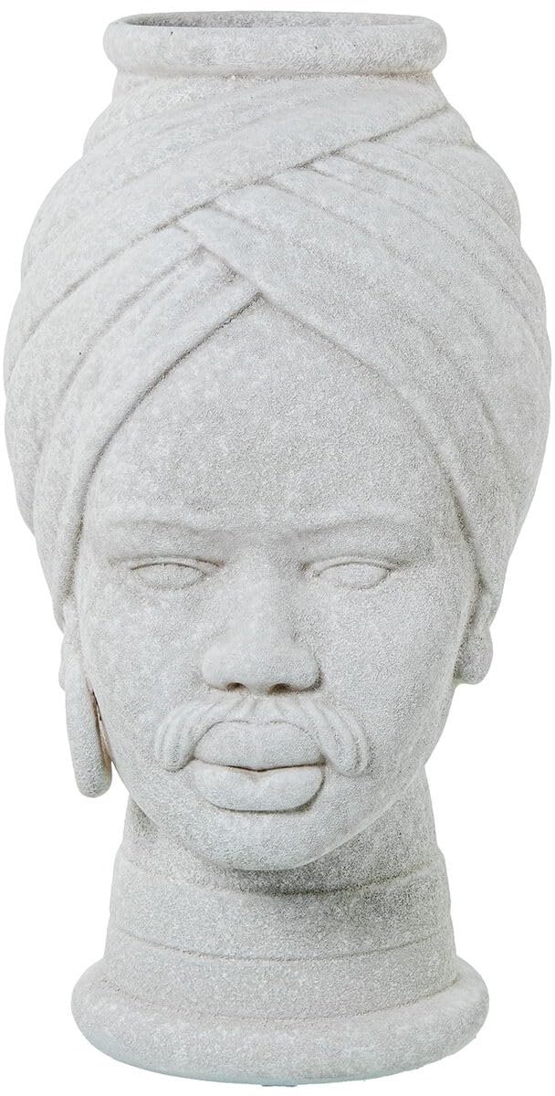 Vaas 18 x 18 x 29 cm - wit - Afrikaans keramiek - perfect voor jouw interieur - ShopVlot