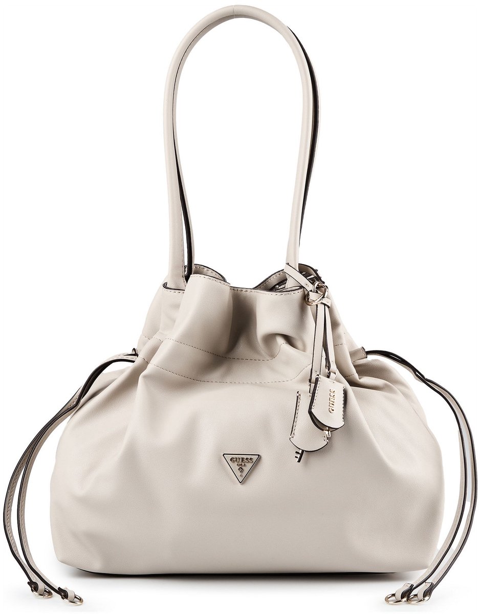 GUESS schoudertas shopper Karima Drawstring Tote Bone crème