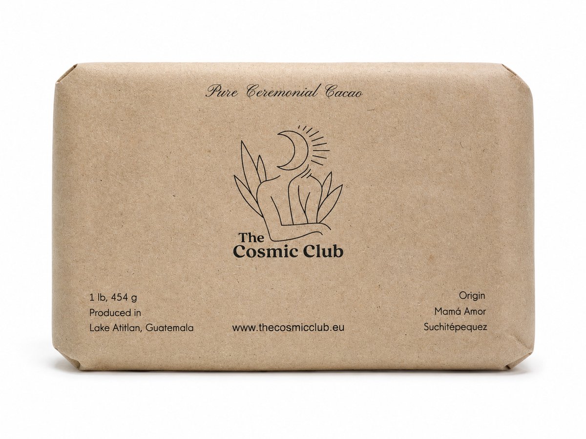 The Cosmic Club Ceremoniële Cacao – Mamá Amor Guatemala – 100% Pure Cacao – 454 g