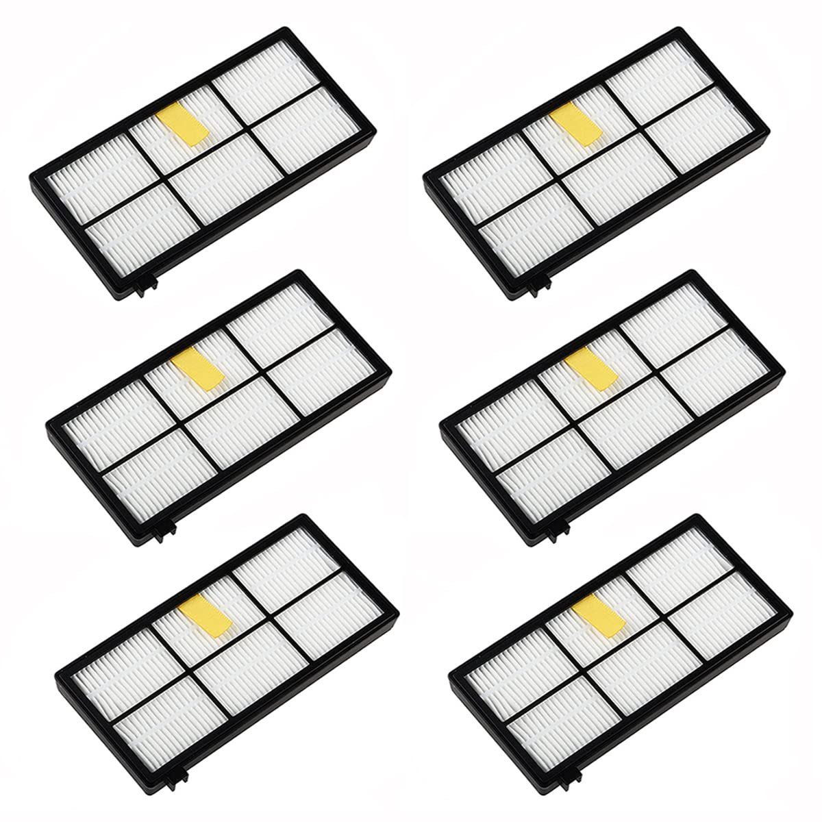 Vervangingsfilters voor Roomba-stofzuigers - 6 stuks - Geschikt voor 800 en 900 Series - Verhoogt stofzuigerprestaties - ShopVlot