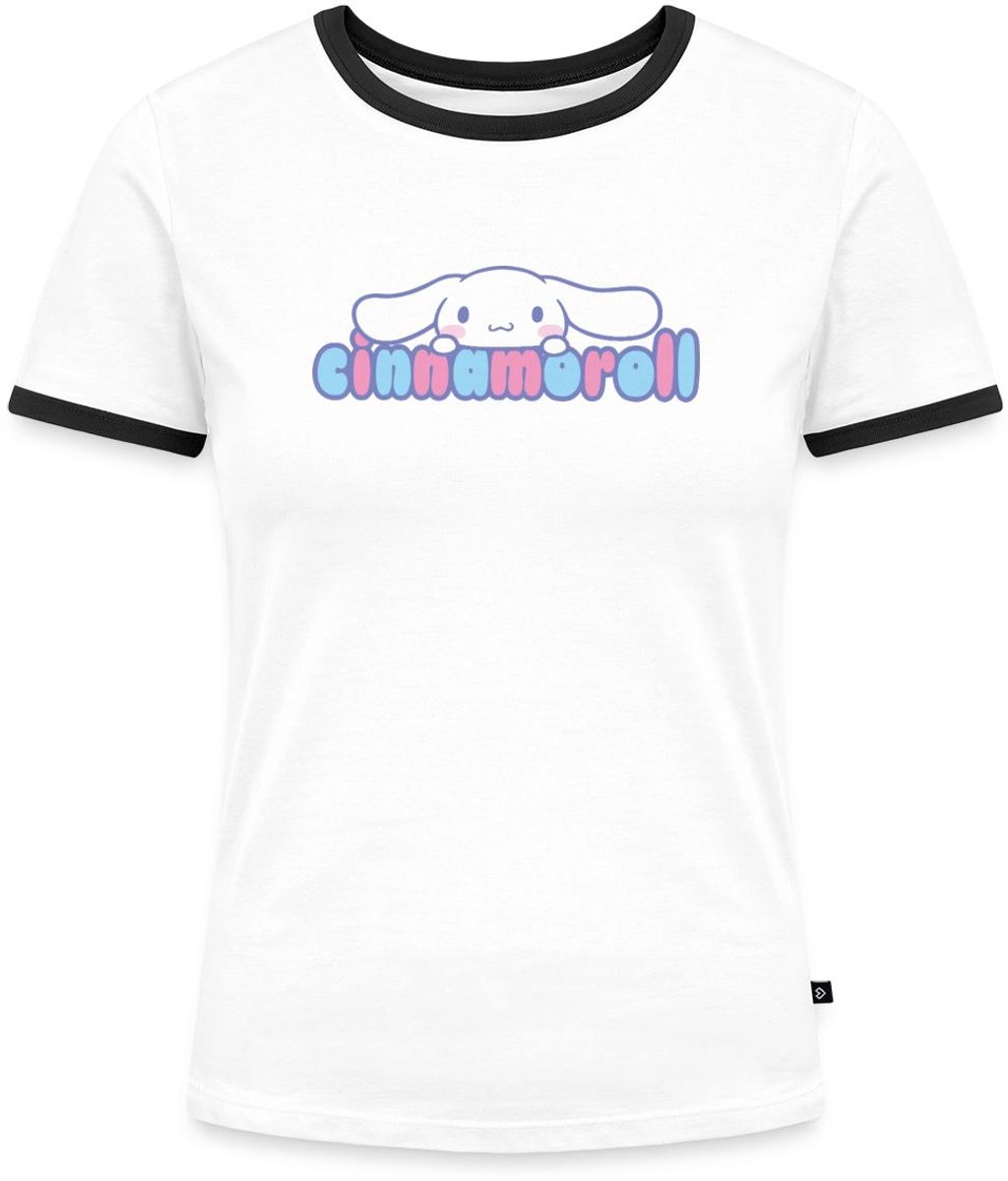 Cinnamoroll Gluurt Over De Letters Vrouwen Contrast Shirt