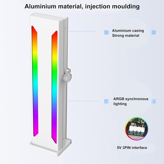 Verstelbare GPU Steunbeugel van Aluminium, Magnetische Houder voor Desktop Grafische Kaarten, Geschikt voor Diverse Behuizingen en Optimaliseer je Gaming Setup — afbeelding 2