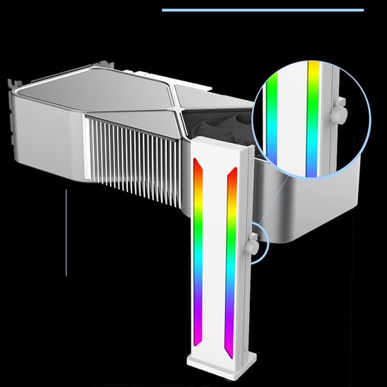 Verstelbare GPU Steunbeugel van Aluminium, Magnetische Houder voor Desktop Grafische Kaarten, Geschikt voor Diverse Behuizingen en Optimaliseer je Gaming Setup — afbeelding 3