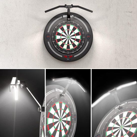 Led-dartbordverlichting inklapbaar - professioneel dartaccessoires - instelbare hoek en helderheid - ShopVlot — afbeelding 5