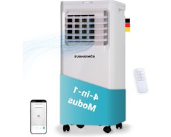 Mobiele Airco - Verplaatsbare Koeler - Ruimte Koelen - 4-in-1 Functionaliteit - 7000 BTU - Wit