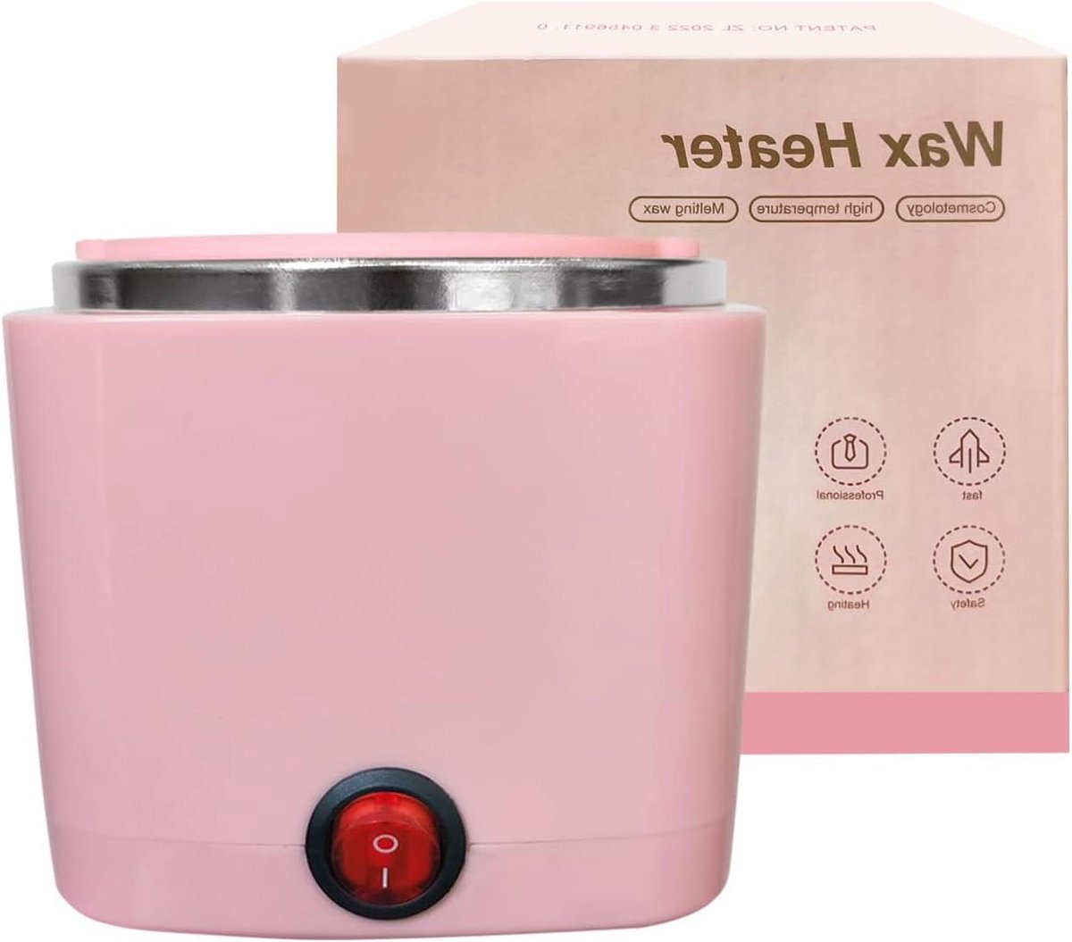 Mini Waxverwarmer - Ontharingsapparaat - Thuis ontharen - Snel opwarmend - 200 ml - Roze