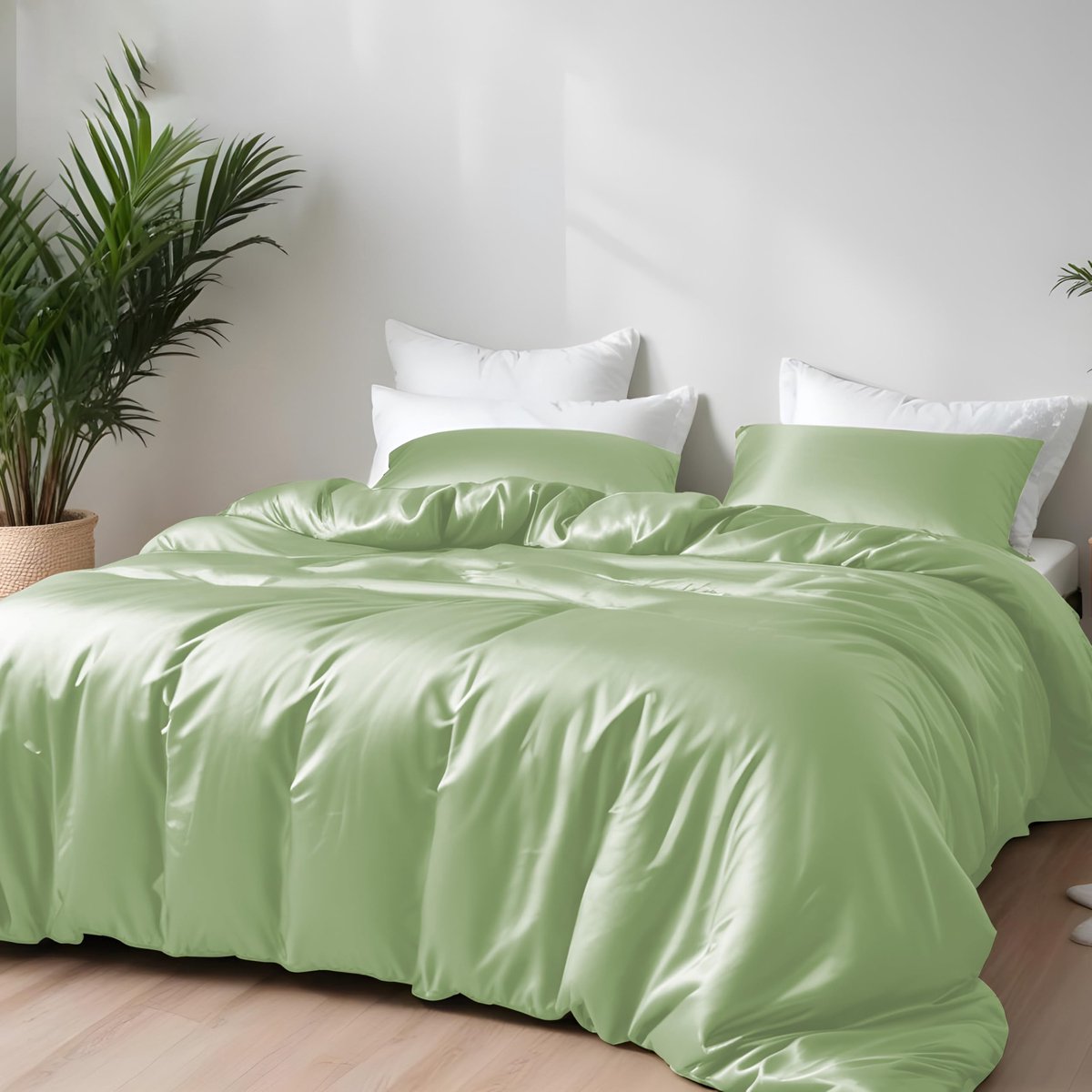 Linenwalas Dekbedovertrekset, tweepersoons, beddengoed van 100% bamboe, verkoelende dekbedhoes, zacht - ShopVlot