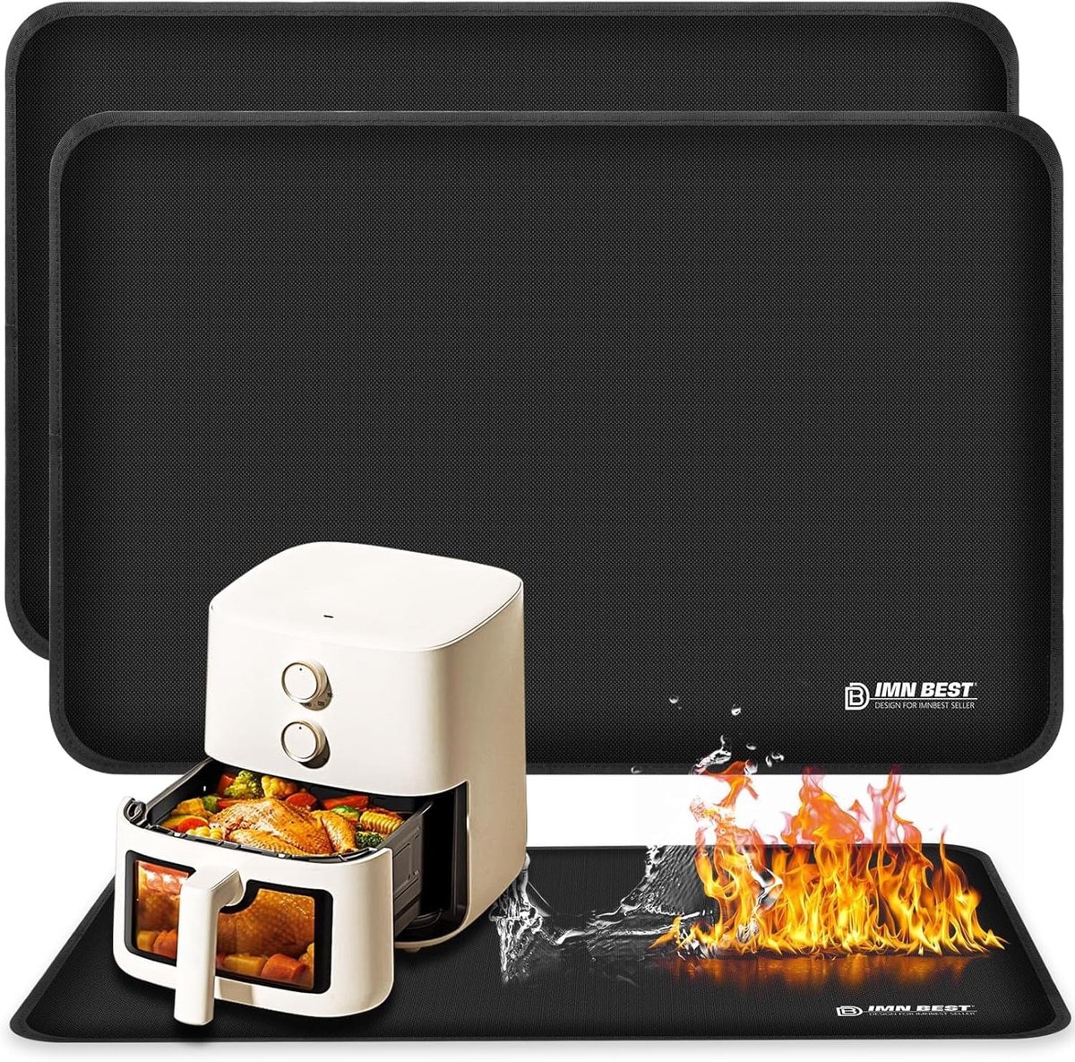 Heat Resistant Mat, Heat Resistant Mat for Fryers, Fireproof Silicone Mat 50 x 30 cm for Kitchen Worktops - ShopVlot
