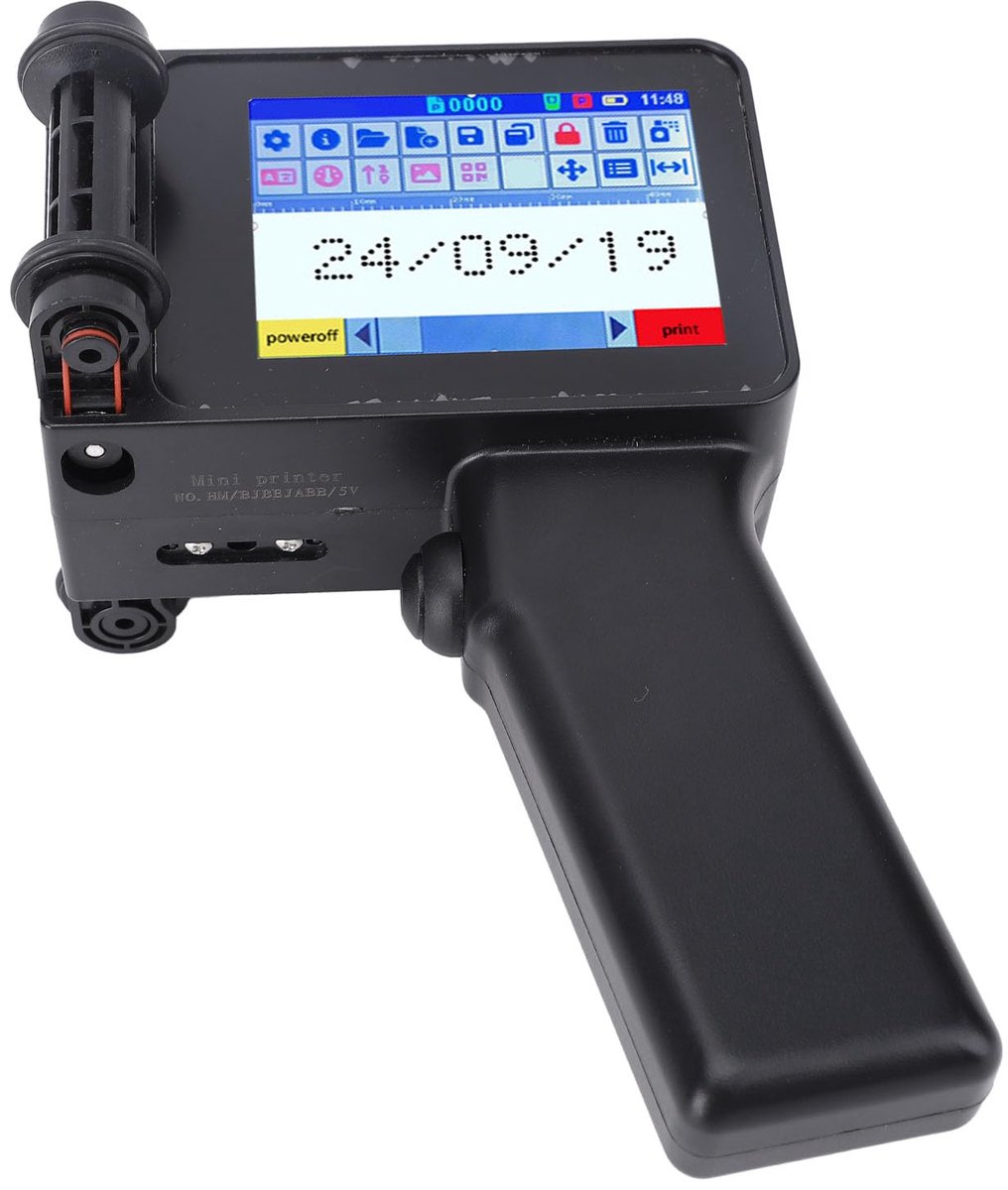 YWBL-WH Handheld Inkjetprinter Draagbaar N6-model met 4,3 Inch HD-aanraakscherm 12,7 Mm Afdrukhoogte voor Barcode - ShopVlot