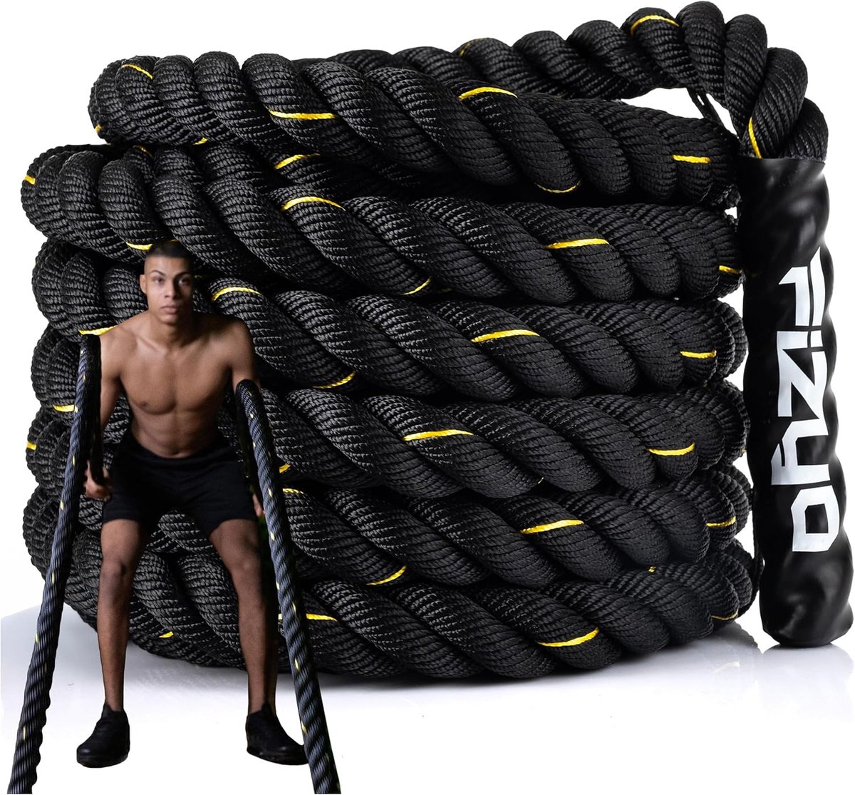 FIZYO Battle Rope – Robust Training Cord for Functional Training, Cross Training, Strength and Endurance – Diameter - ShopVlot