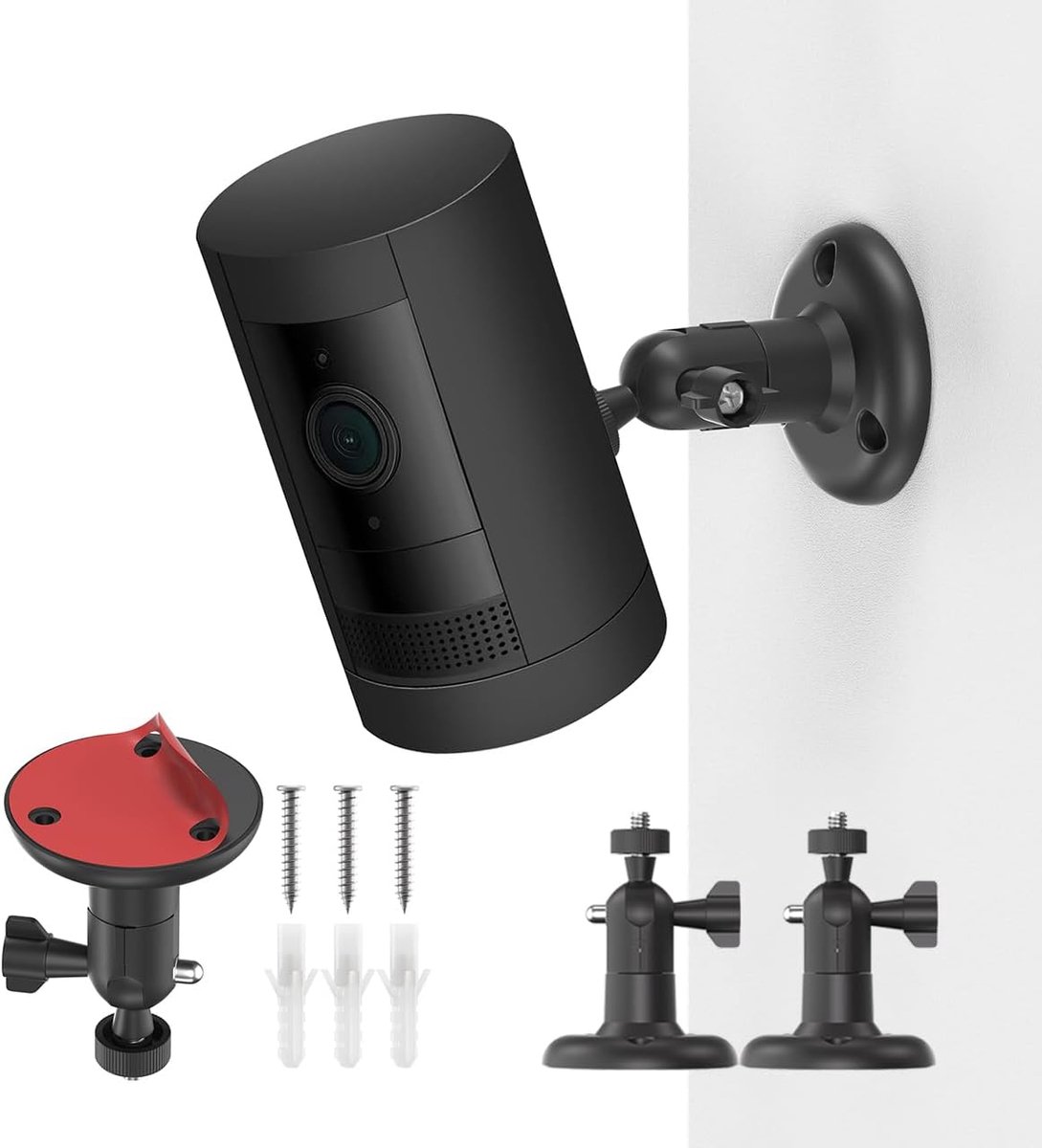Self Adhesive Camera Bracket with 1/4-20" Thread Wall Bracket for Ring Stick Up Cam, Ring Stick Up Cam Battery, Arlo - ShopVlot