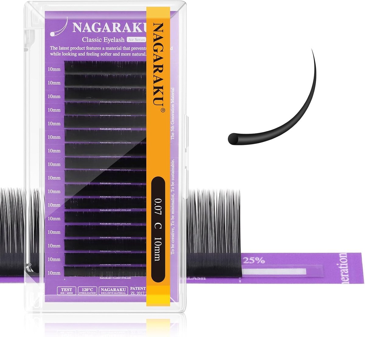 NAGARAKU Individual Eyelashes 5th Generation Classic 1 on 1 Handmade Long Tip Single Eyelash Extension Softer - ShopVlot