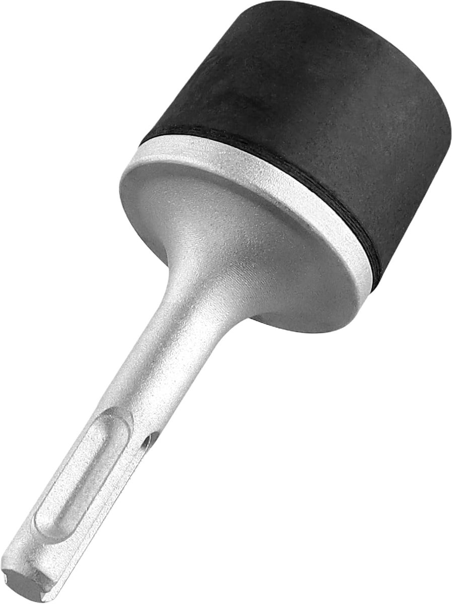 Rubber Hammer, 36.8 x 95mm Rubber Hammer Hammer, Black Grey Rubber Vibrating Hammer for Radiators, Plumbing, Tile - ShopVlot