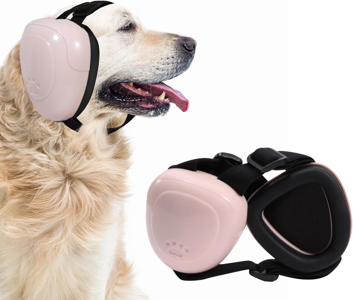 Gehoorbeschermers voor Honden - Roze - S - Instelbare Geluidsisolatie - Voor Honden