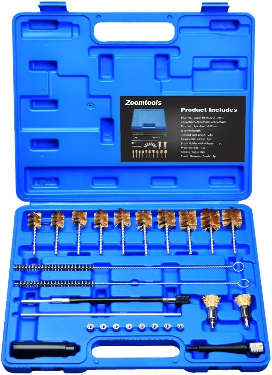 26-delige universele injectorzetelborstelreinigingsset Reinigingsgereedschapsset Injectorreinigingsset voor - ShopVlot