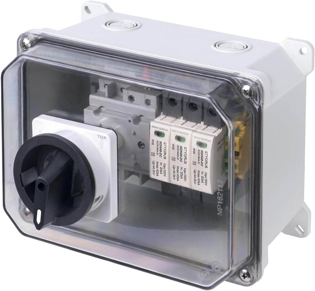 Distributor box with conversion switch, surface-mounted distributor small distributor with surge protector 1000 V - ShopVlot