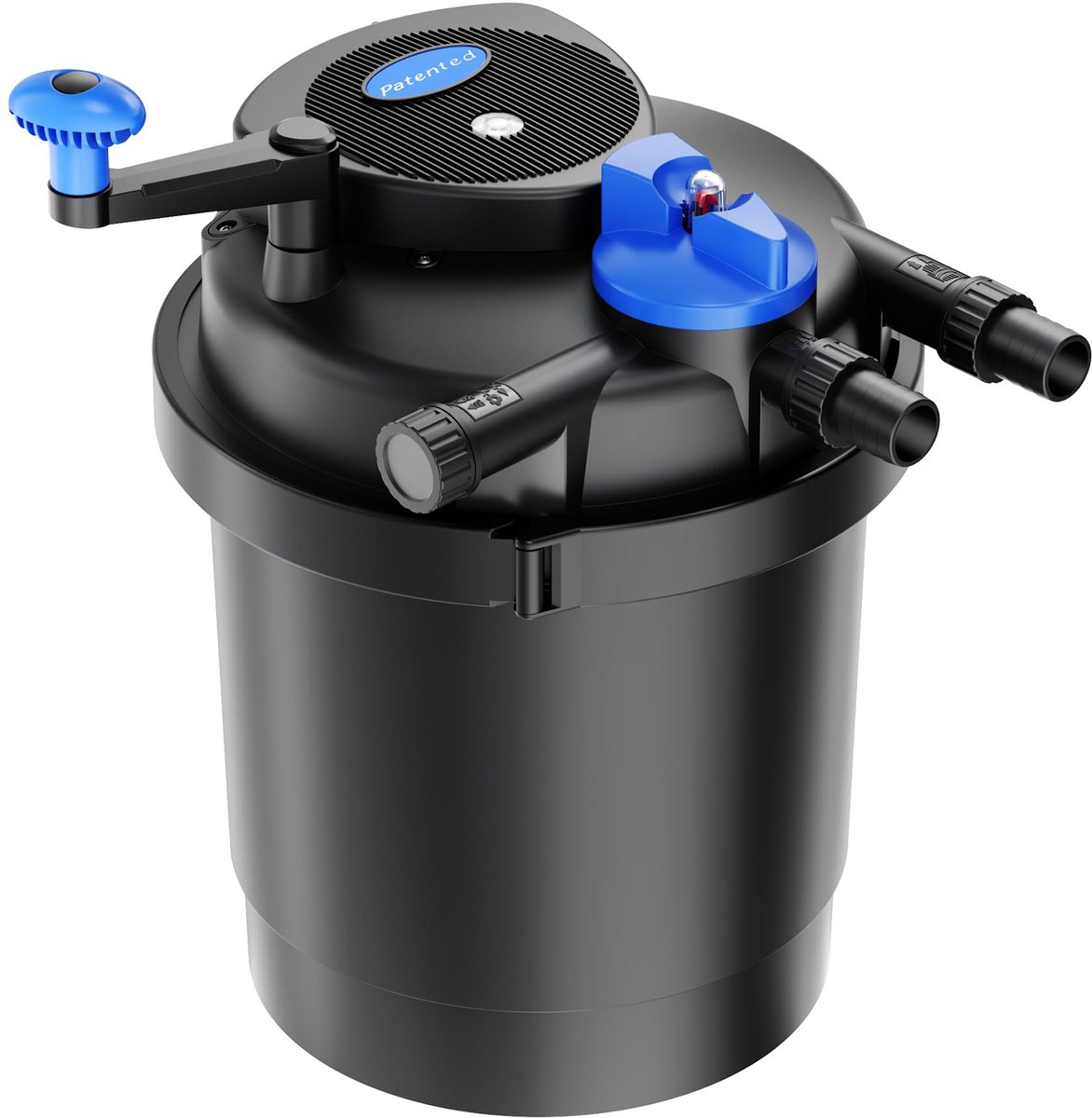 SunSun CPF-2500 drukvijverfilter met UVC-zuivering 11 W, vijverfilter met een debiet van 6000 l/h voor schoon - ShopVlot
