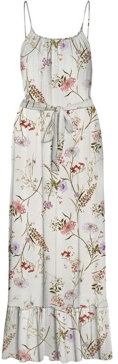 Dames Zomerjurk Maxi met Tailleband Ronde Hals Luchtig