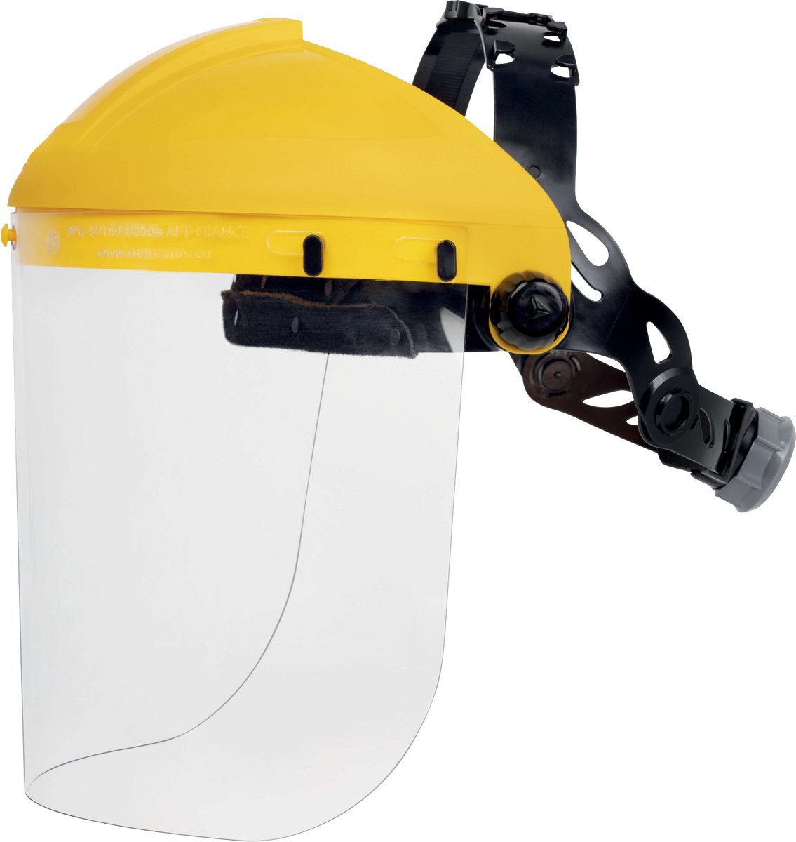 DeltaPlus Gelaatscherm Balbi2 — kleurloos polycarbonaat, 39 x 20 cm, EN166