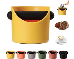 Coffee Knock Box, herbruikbare koffiedikbakjes met afneembare klopper voor in de keuken, op kantoor, in restaurants en bars (geel)