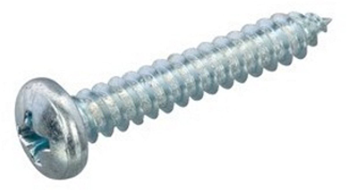 Plaatschroef CK 6,3x25 zak a 12 stuks - Verzinkt - cilinderkop - Zelftappend - DIN7981C