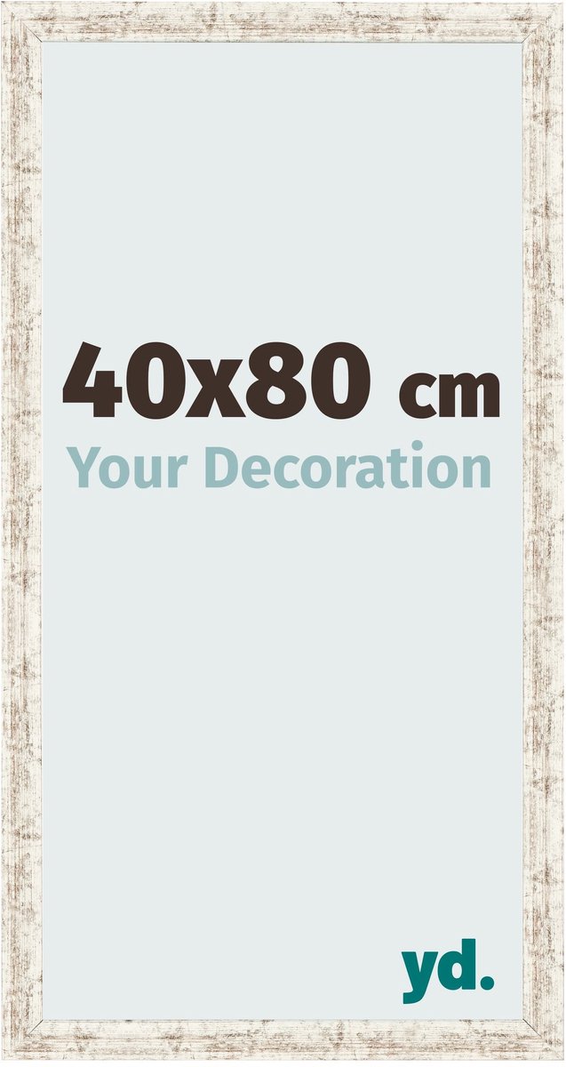 Your Decoration - Fotolijst 40x80 cm - MDF - Wit Vintage - Bologna