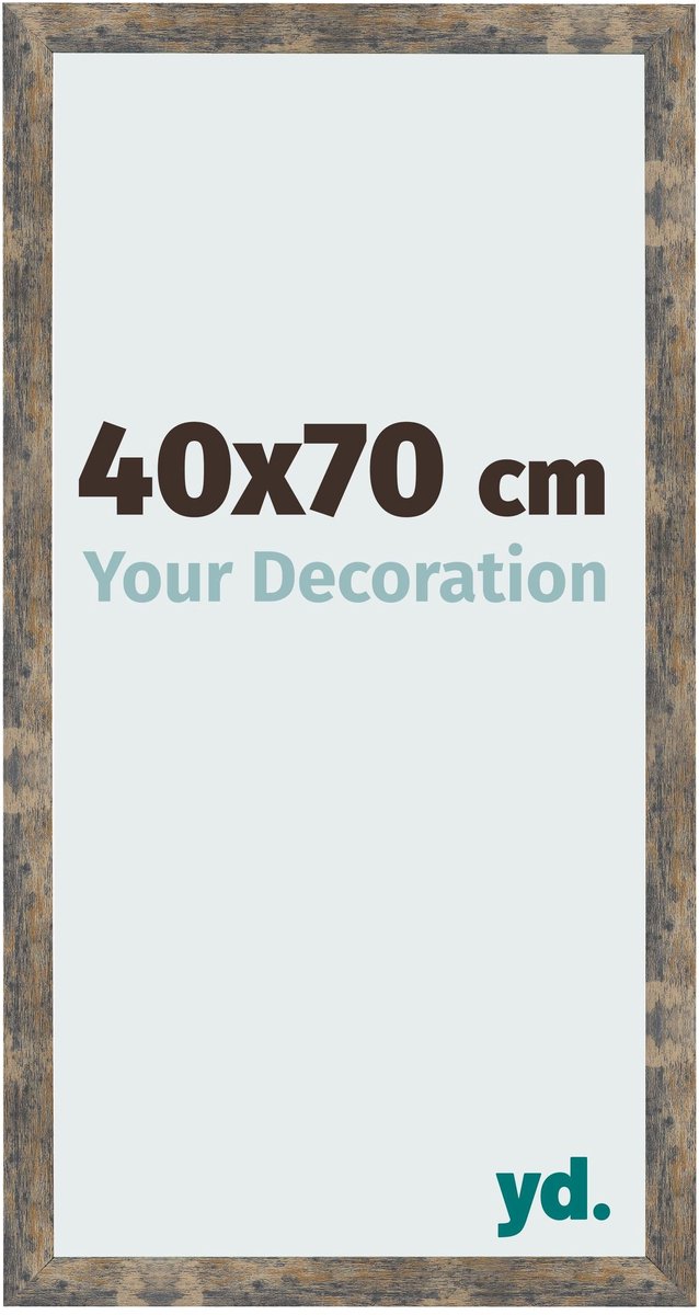 Your Decoration - Fotolijst 40x70 cm - MDF - Blauw Goud Gemeleerd - Bologna