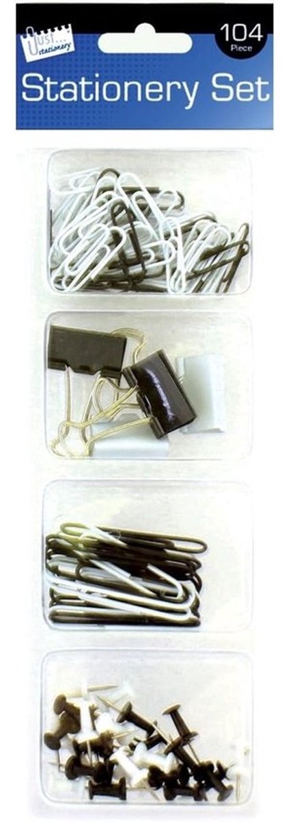 Verzameling Papierclips, Bulldogclips en Duwpinnen voor Kantoor en Thuis
