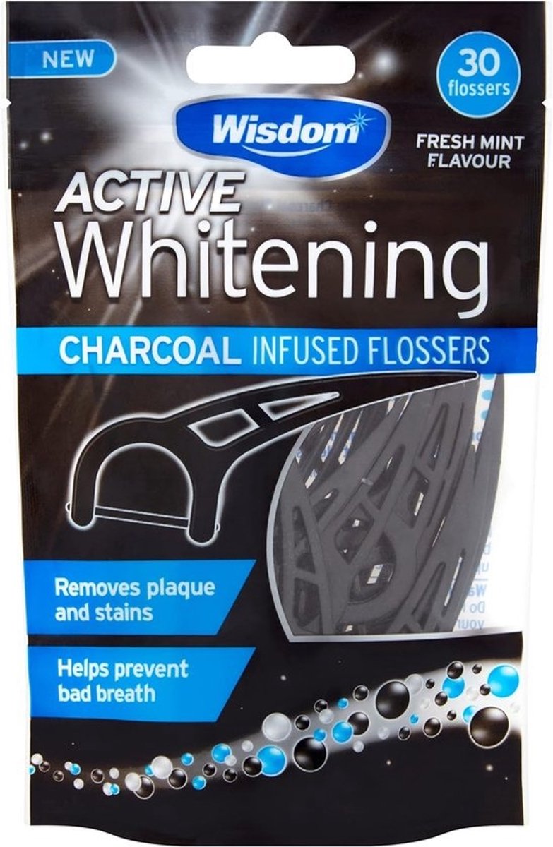 Floss Harps - Tandenstokers - Mondhygiëne - Houtskool Coating - 5x7x6.5cm
