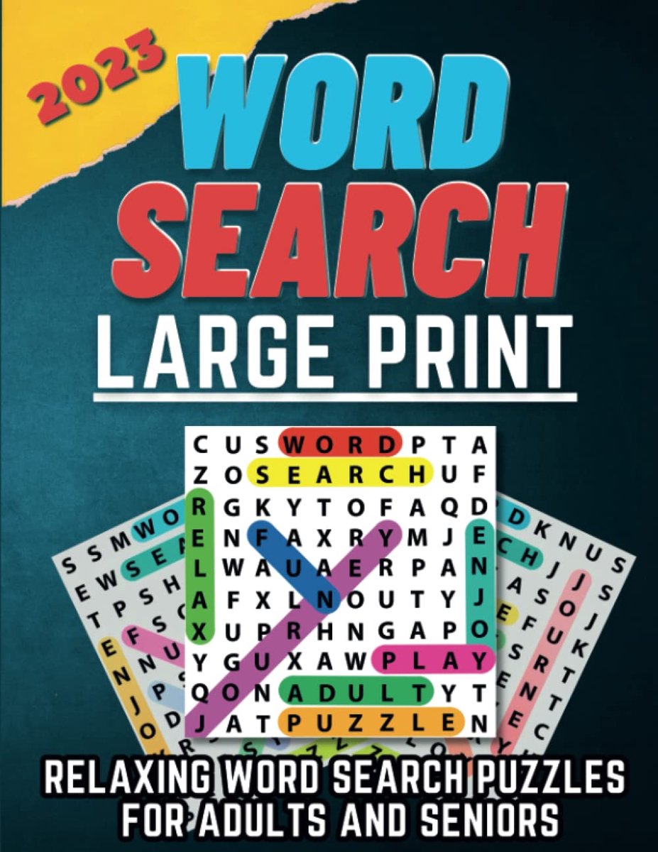 2023 Large Print Word Search book for Adults and Seniors: Themed Relaxing Fun and Challenging Word Search Puzzles. - ShopVlot