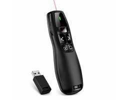 Presentatie Klikker - 2.4GHz PowerPoint presenter - Laser Pointer - Clicker - Presenter- USB Ontvanger