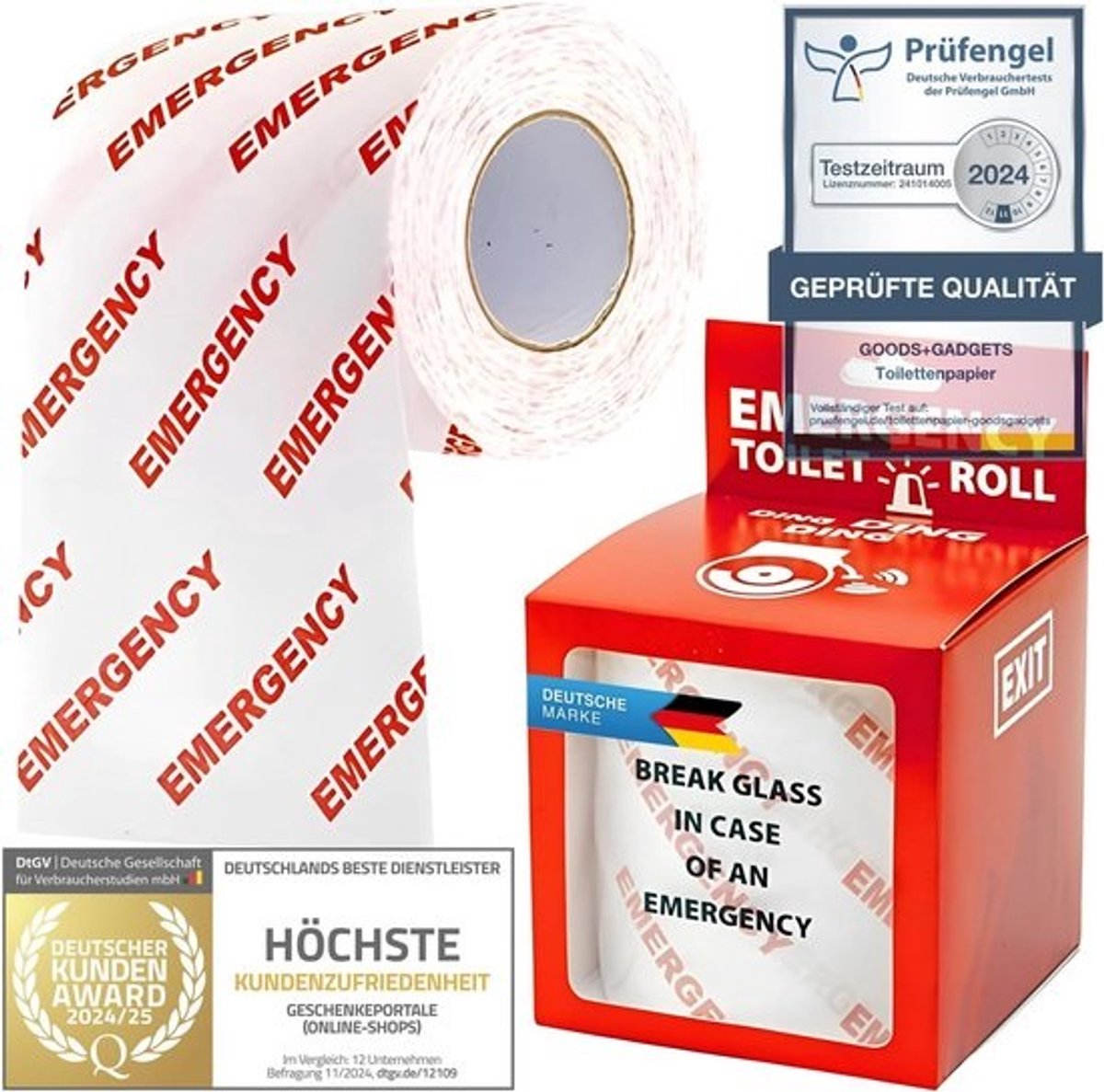 Nood Toiletpapier Geschenkverpakking - Grappig Cadeau voor Toiletgasten