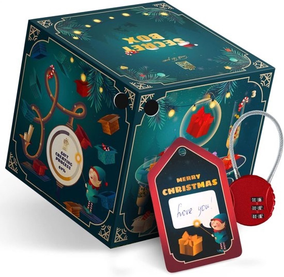 Creatieve Geheime Cadeau Doos voor Kerst - Unieke Geschenkverpakking voor Geld, Waardebonnen en Cadeaubonnen