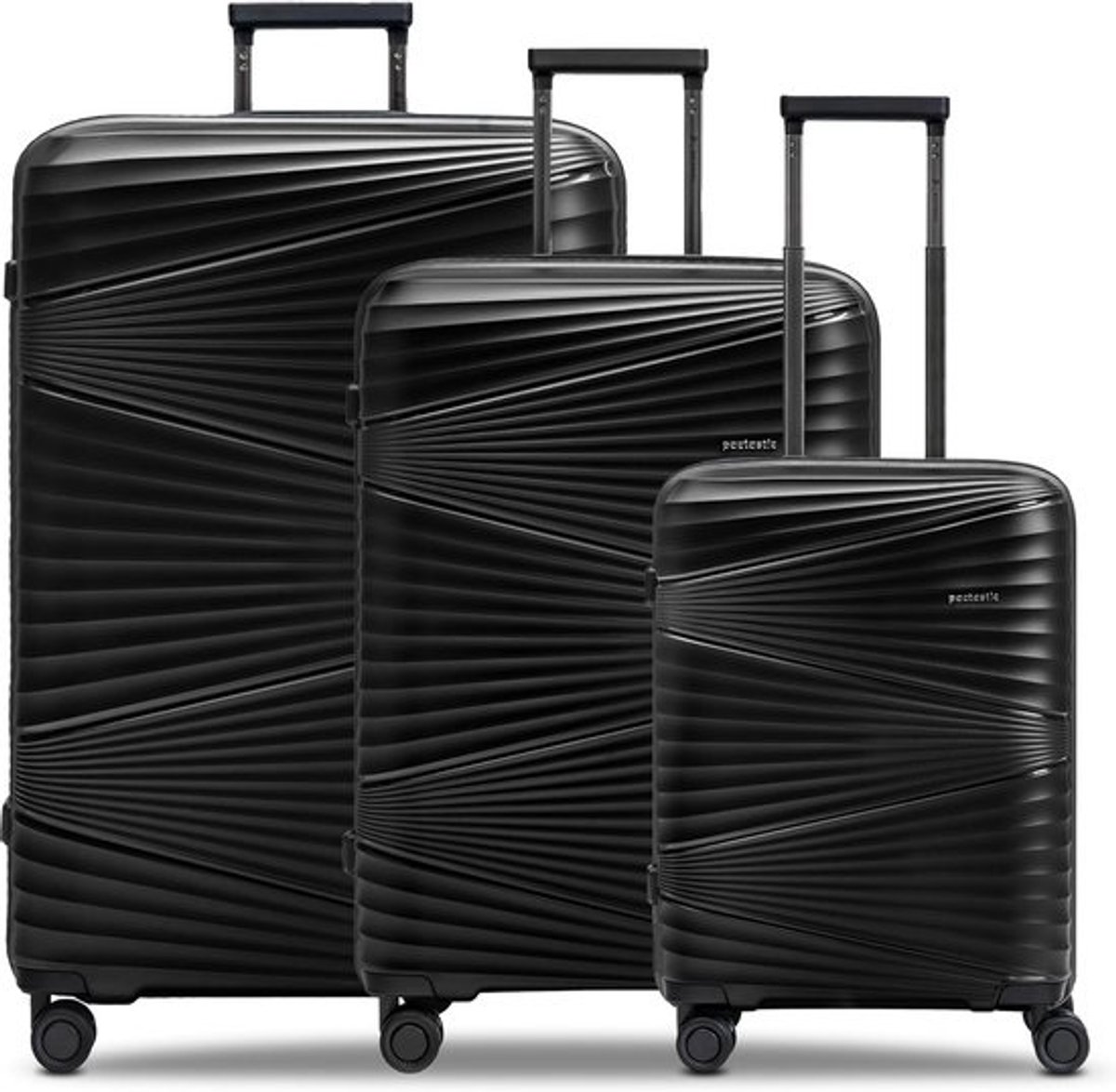 Zwarte Metallic Beautycase 34 cm - Harde Toilettas voor Reizen