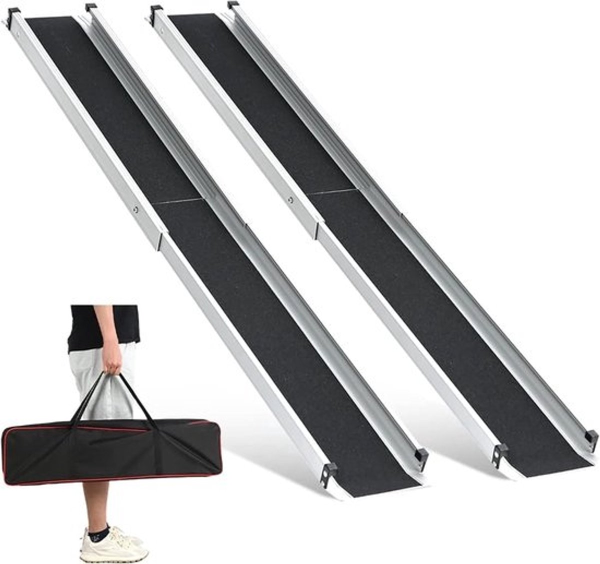 Telescopische Rolstoelhellingen - Draagbare Verstelbare Ramps voor Mobiliteit - 272 kg Laadvermogen