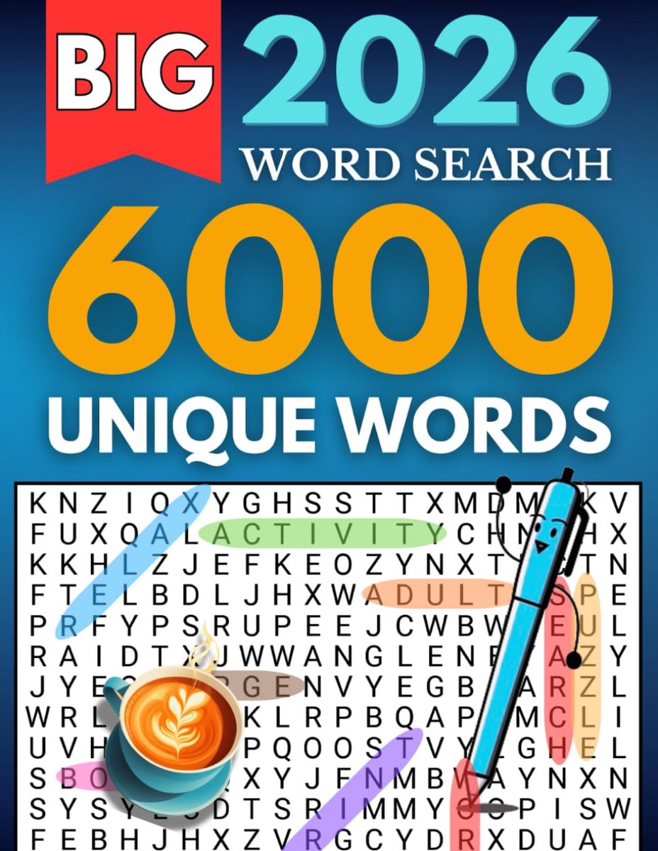 Big Word Search Book - 6000 Words: 100 Large Print Puzzles for Adults, Seniors & Teens - ShopVlot