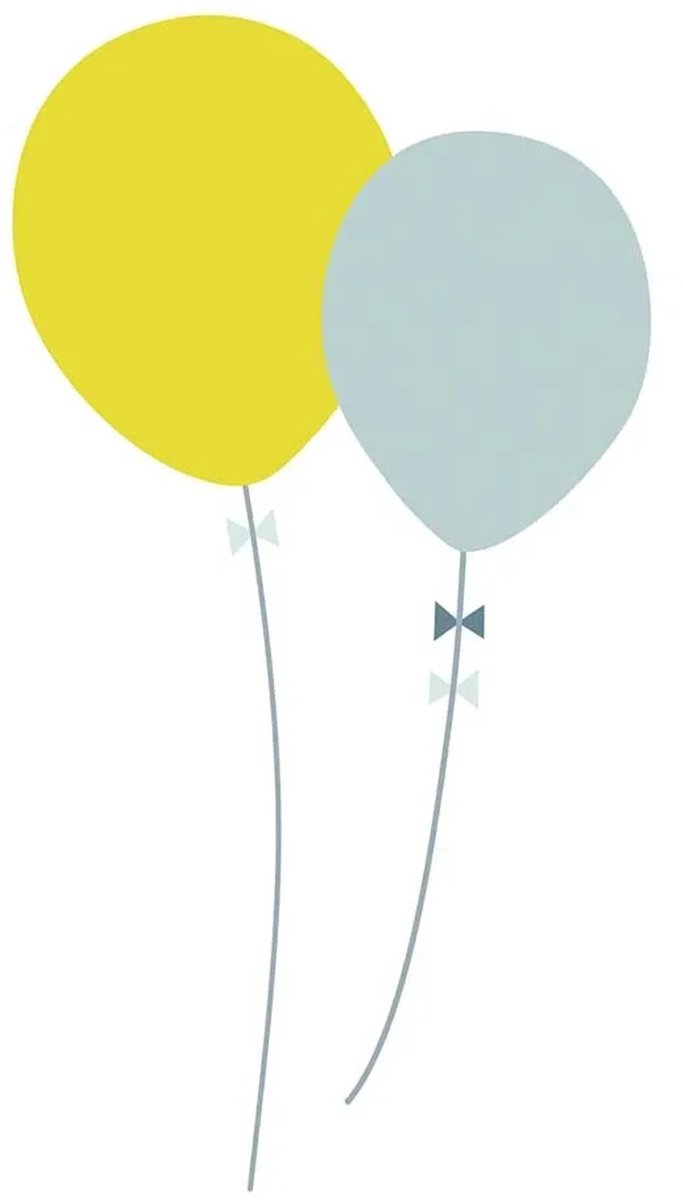 Lilipinso muursticker XL ballonnen groen blauw