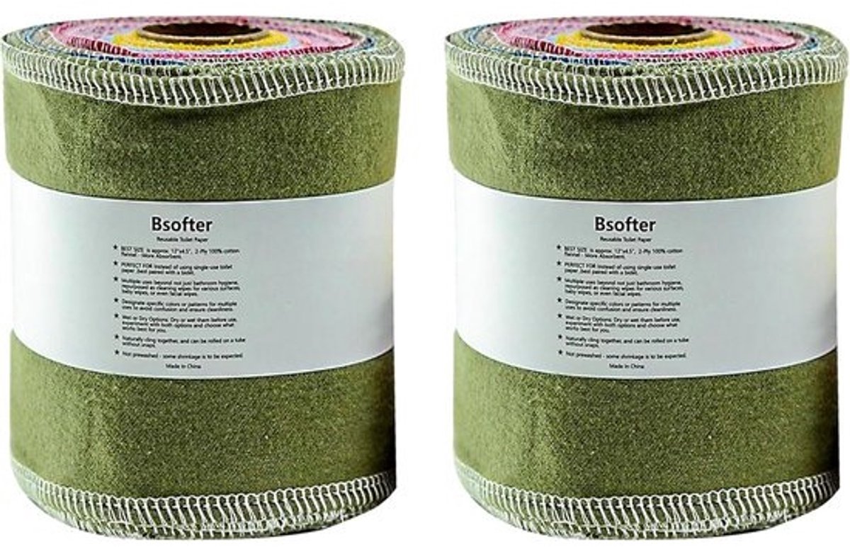 Herbruikbare Toiletrollen - 56 Stuks Zachte, Wasbare Katoenen Doekjes