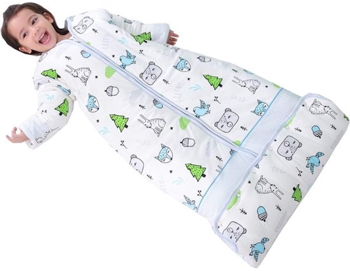 Thijox - Winterslaapzak voor Kinderen met Afneembare Mouwen - Super Warme Babyslaapzak van Bamboe en Katoen voor Jongens en Meisjes van 1 tot 10 Jaar