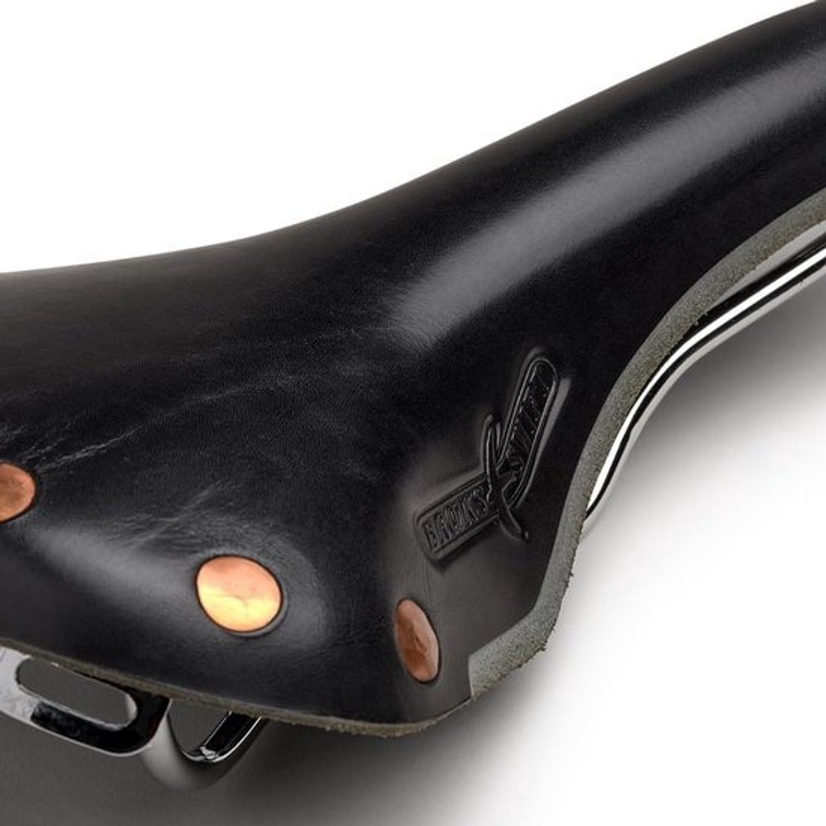 Leren fietszadel voor heren, zwart, comfortabel en klassiek design