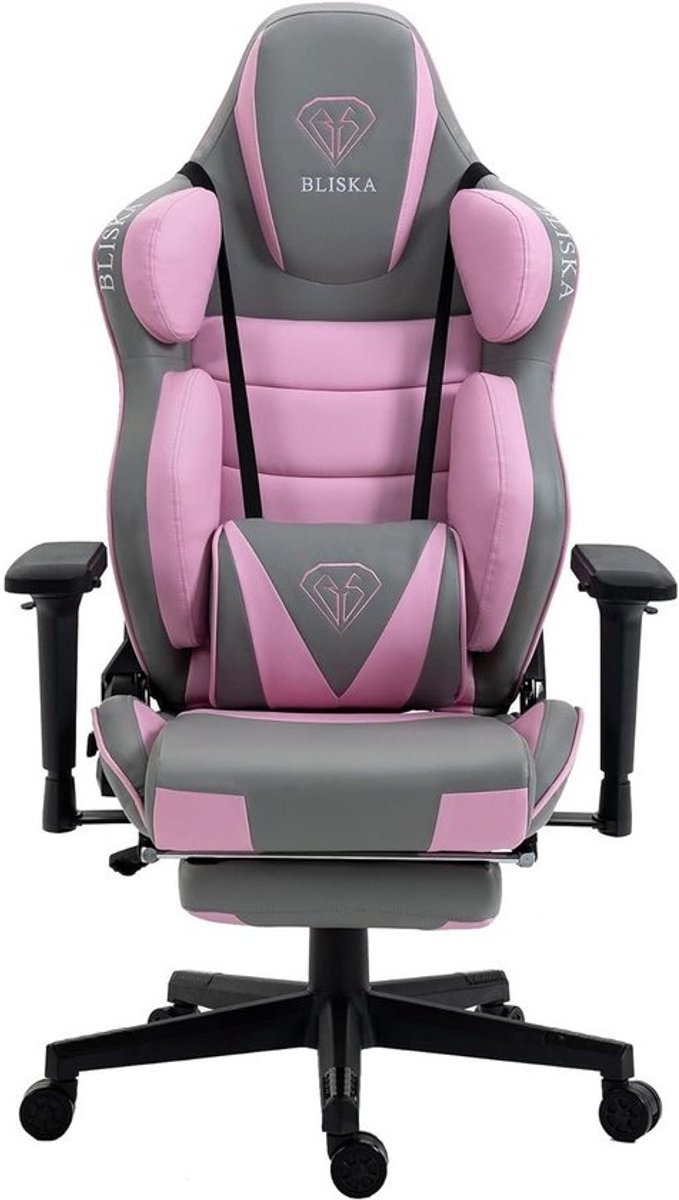 Ergonomische Gaming Stoel met Verstelbare Armsteunen en Voetensteun
